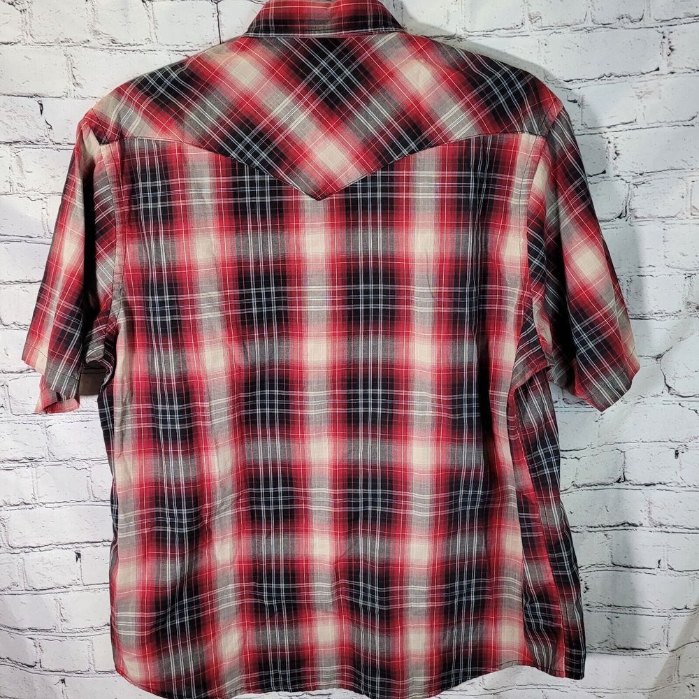 Pendleton Red Black Plaid Casual Button-Down Shirt - image 3